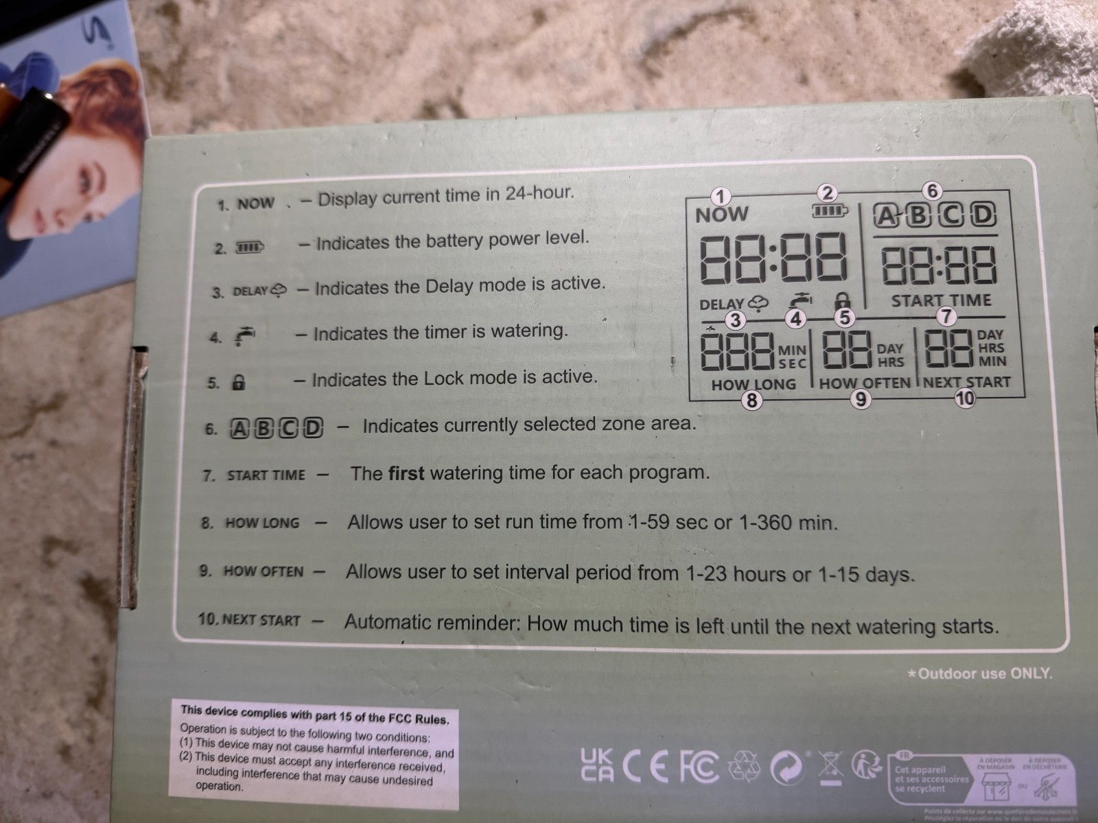 Xinfuture Water timer for irrigation. model HCT-379