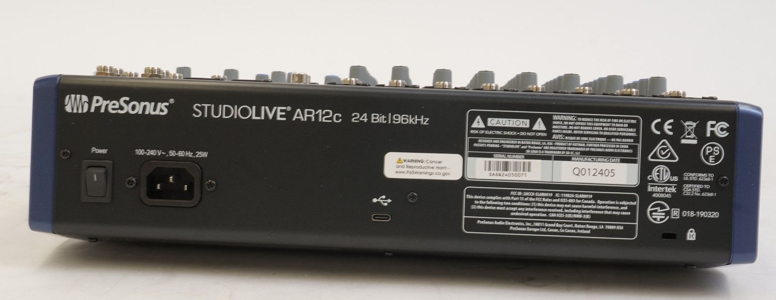 PreSonus StudioLive AR12c 12-Channel Analog Mixer