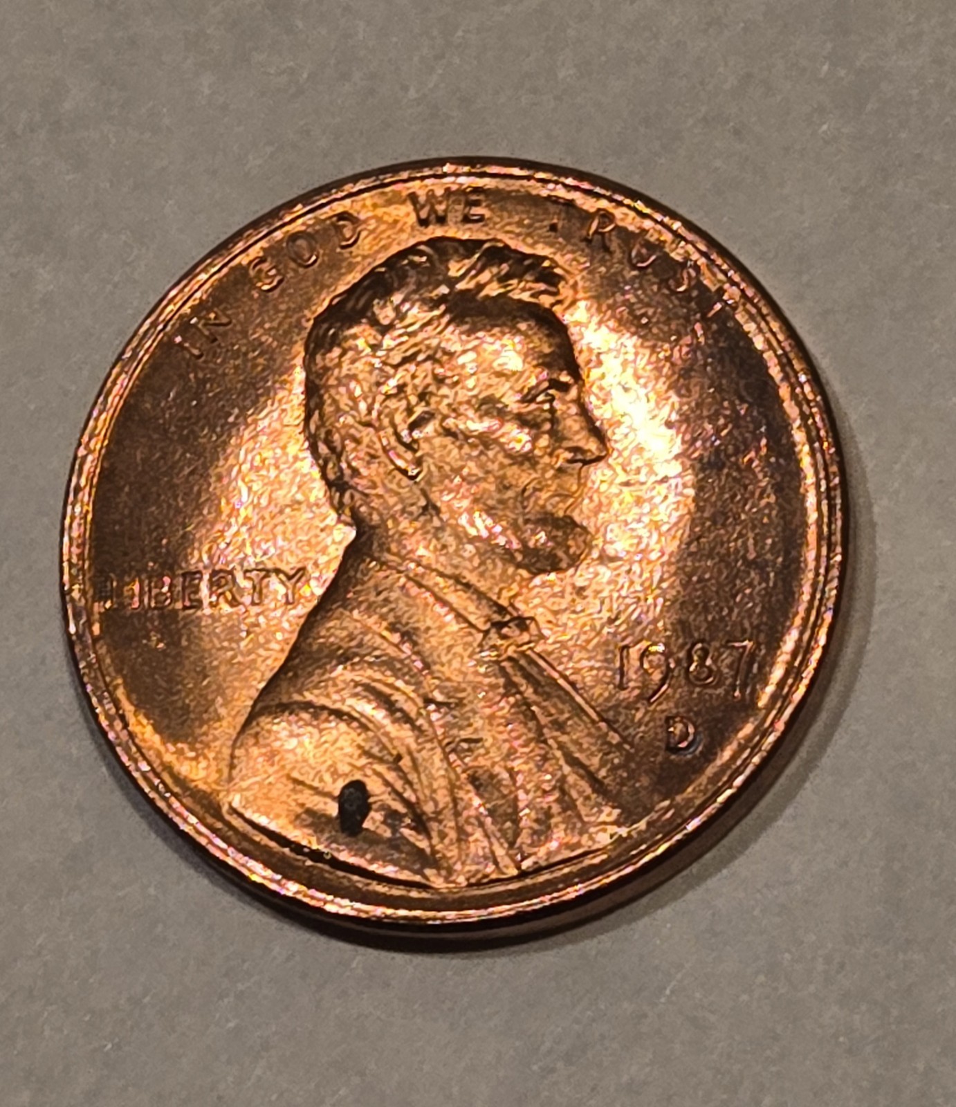 1987 D Lincoln Memorial DDO/DDR Column FG Extraordinary Error Coin