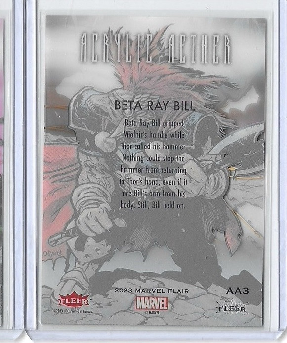 2023 UD Fleer Marvel Flair Beta Ray Bill Acrylic Aether #AA3