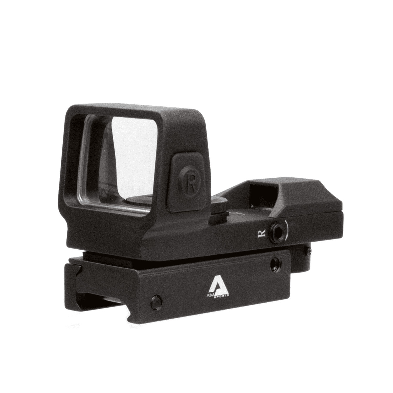 Aim Sports 1x33mm 4 Reticle Red/Green Reflex Sight with Push Button Operation