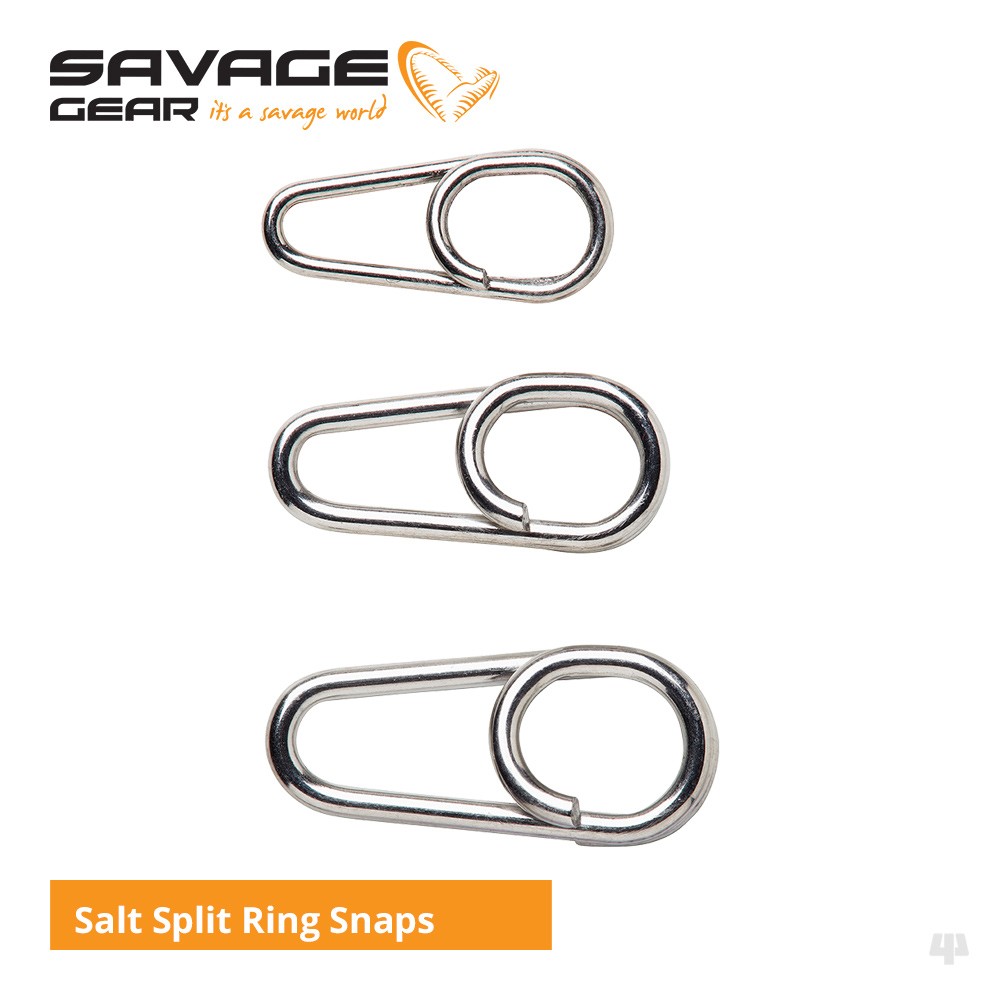 Savage Gear Custom Salt Split Ring Snaps - Bass Cod Pollock Pike Lure Fishing