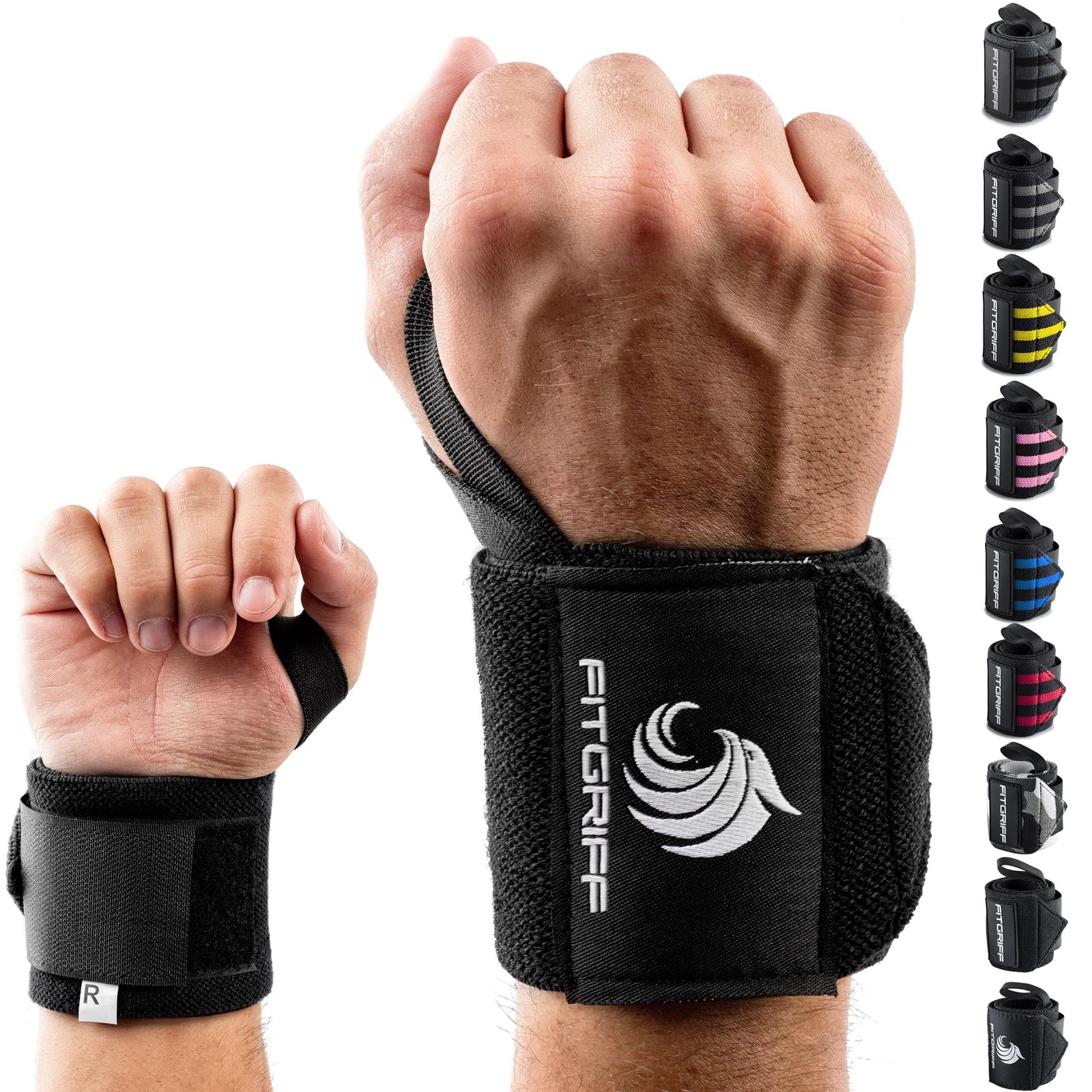 ® Wrist Wraps for Weightlifting (18") Heavy-Duty for Gym, Bench Press, and Pu...