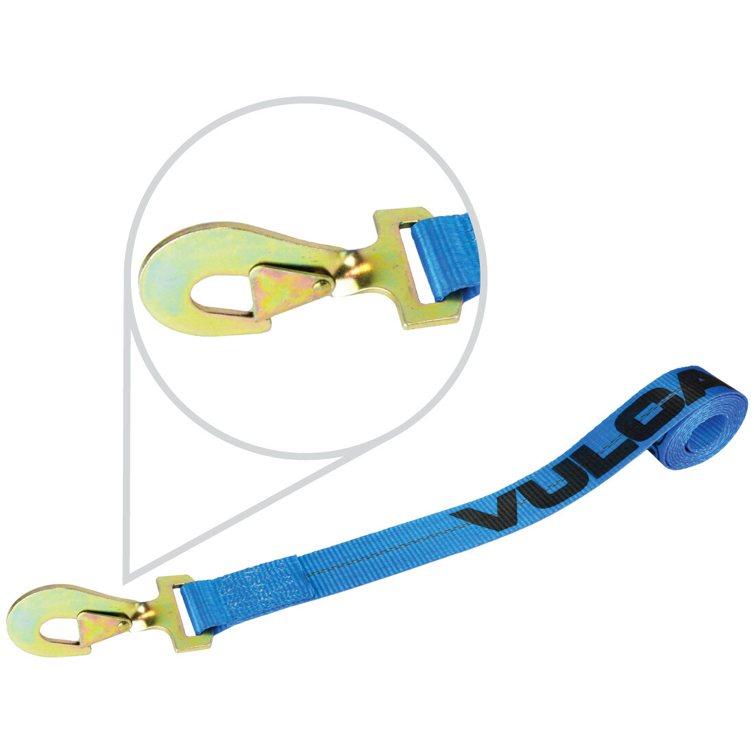 VULCAN Blue 84" Twisted Snap Hook Wheel Dolly Tire Harness, 3300 lbs SWL