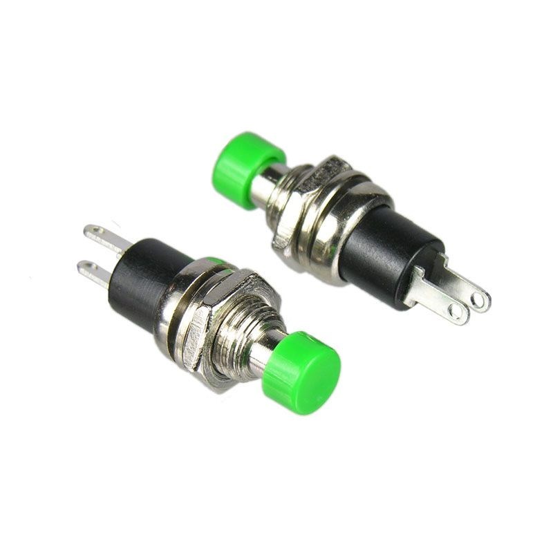 5 pcs Green Pushbutton Switch SPST Normally Open Momentary On PBS-105G