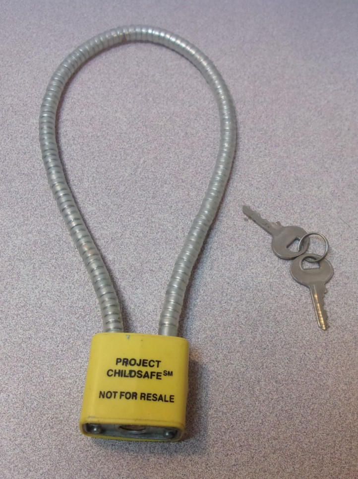 Steel Cable Gun Lock 15" Cable Trigger Pistol Shotgun Rifle Childsafe