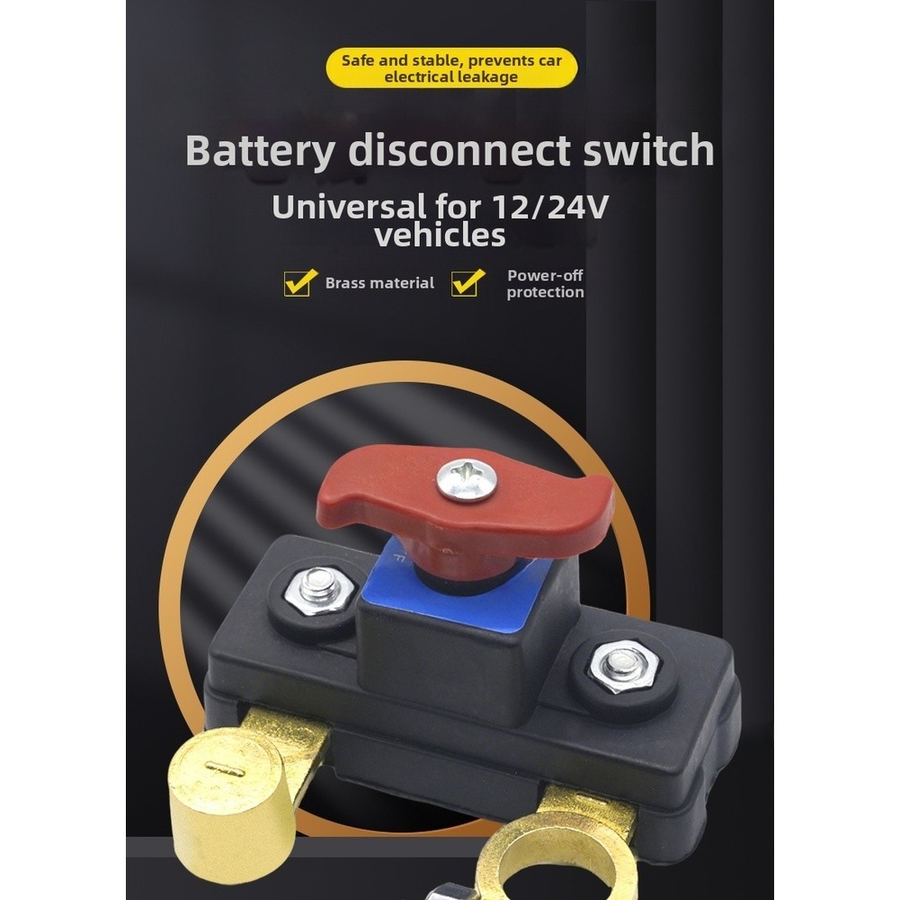 Heavy Duty 100A Brass Battery Disconnect Switch For 12V 24V Car Prevent Power
