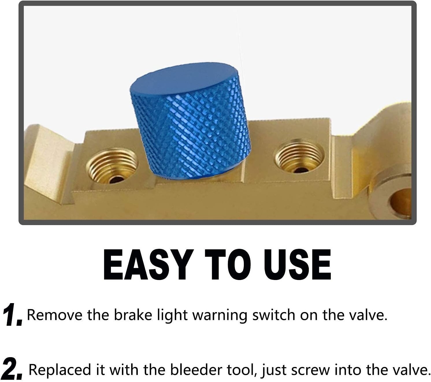 Efficient Brake Bleeding Tool for GM Disc/Drum Systems - Easy Use & Blue Finish