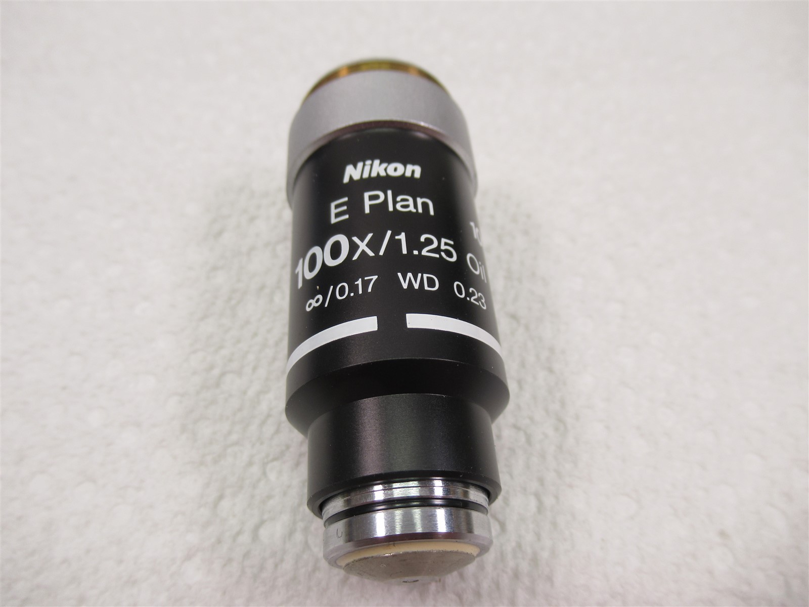 Nikon E Plan 100x Oil Microscope Objective Lens Eclipse Series 1.25 WD 0.23 Nice