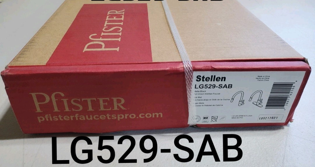 LG529-SAB Pfister Stellen  Single Handle  Pull-Down Kitchen Faucet - Matte Black