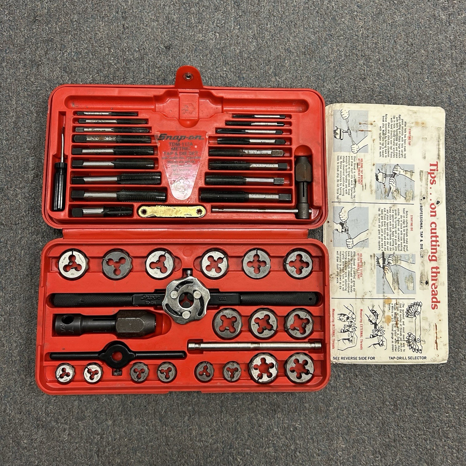 Snap On Tap And Die Set TDM117A
