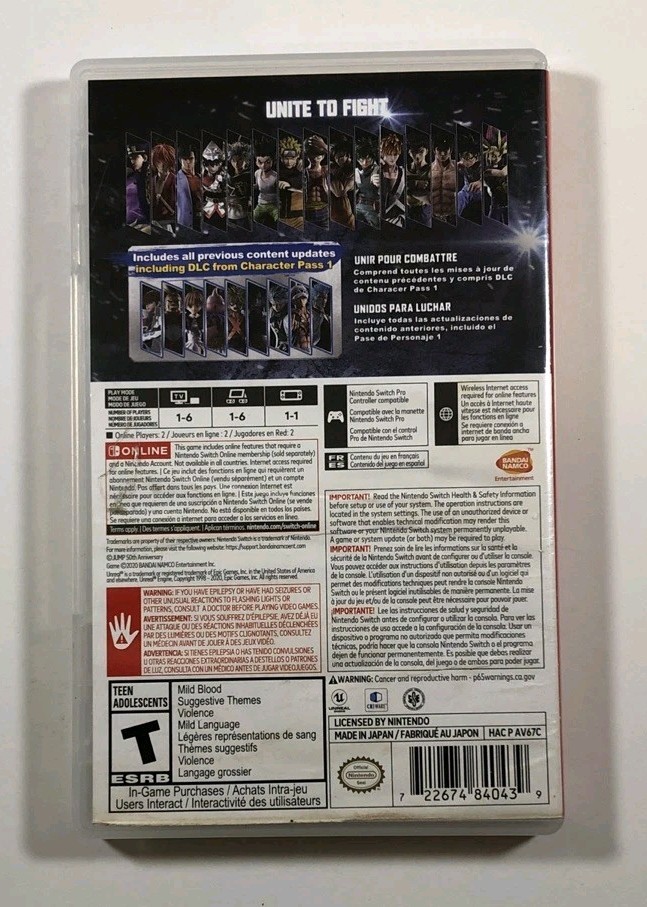 CASE ONLY NO GAME: Jump Force Deluxe Edition (Nintendo Switch) PLEASE READ
