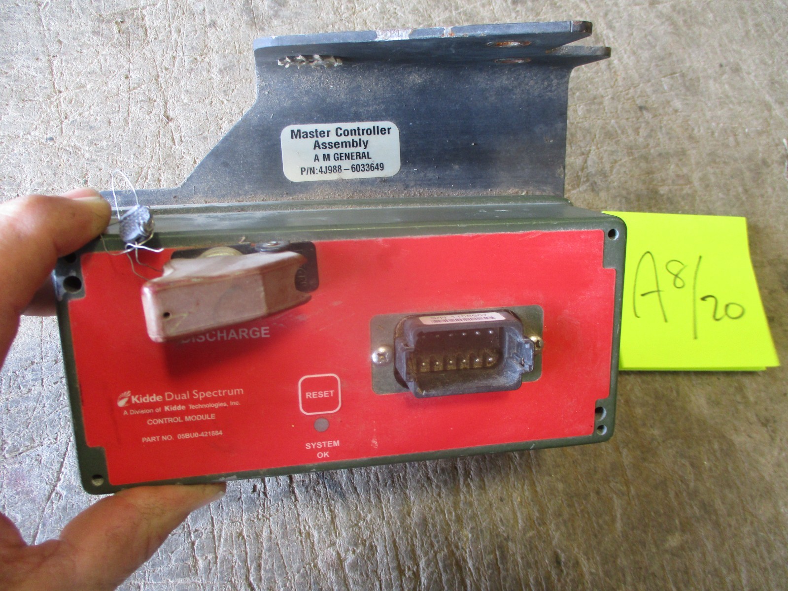 Used Kidde AFES Controller w/ HMMWV Radio Deck Mount