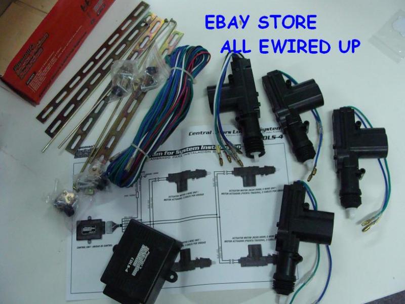 Universal Power Door Lock Kit Actuators System 2 4 Door Car Truck 12V 12 Volt