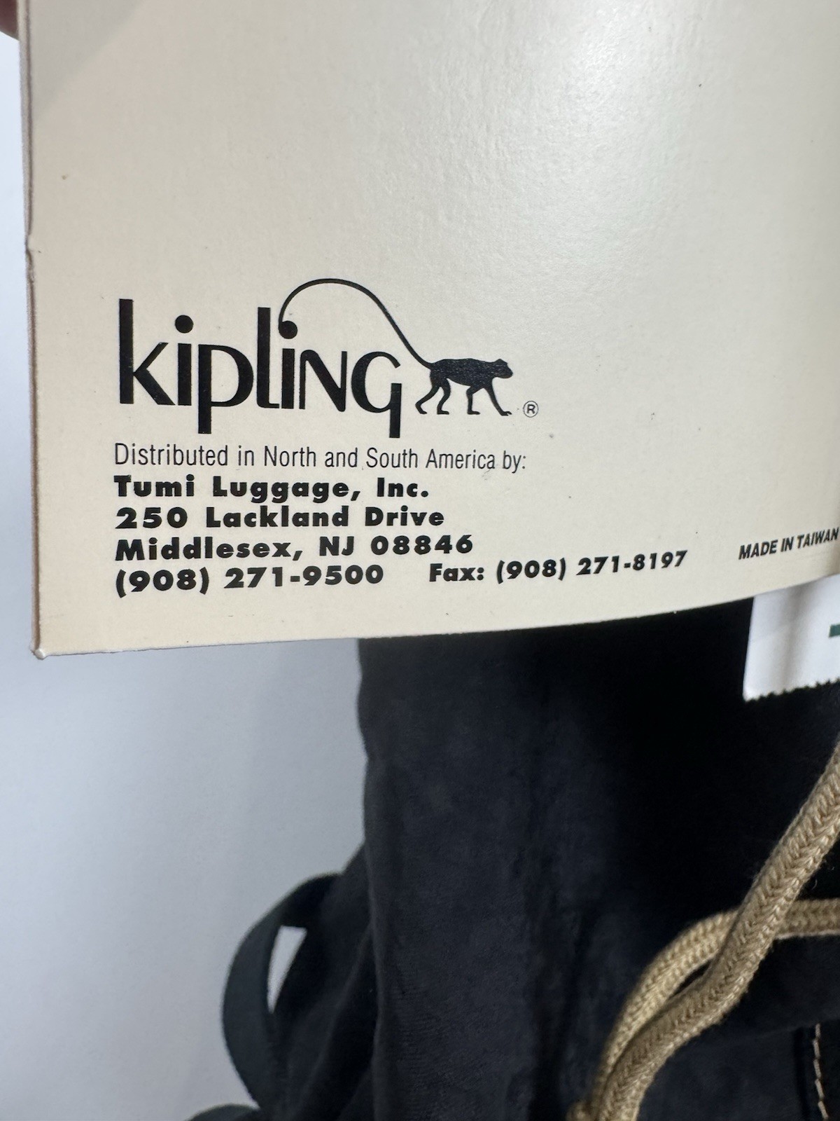 Kipling Backpack Draw String And Waist Strap Black . Logo