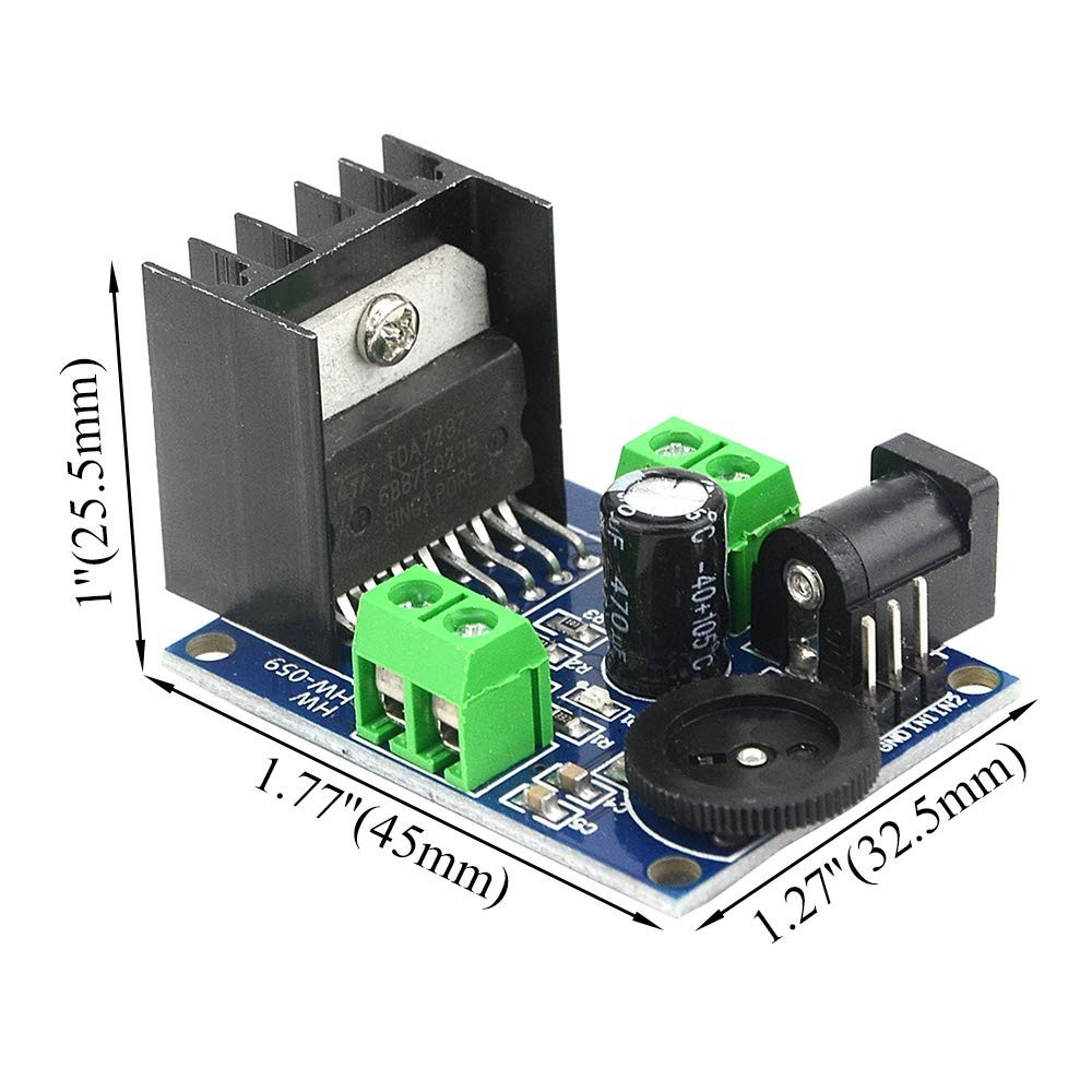 2Pcs Dual-Channel Audio Power Amplifier Board Module Power Input Mode 4-8 Ohm...