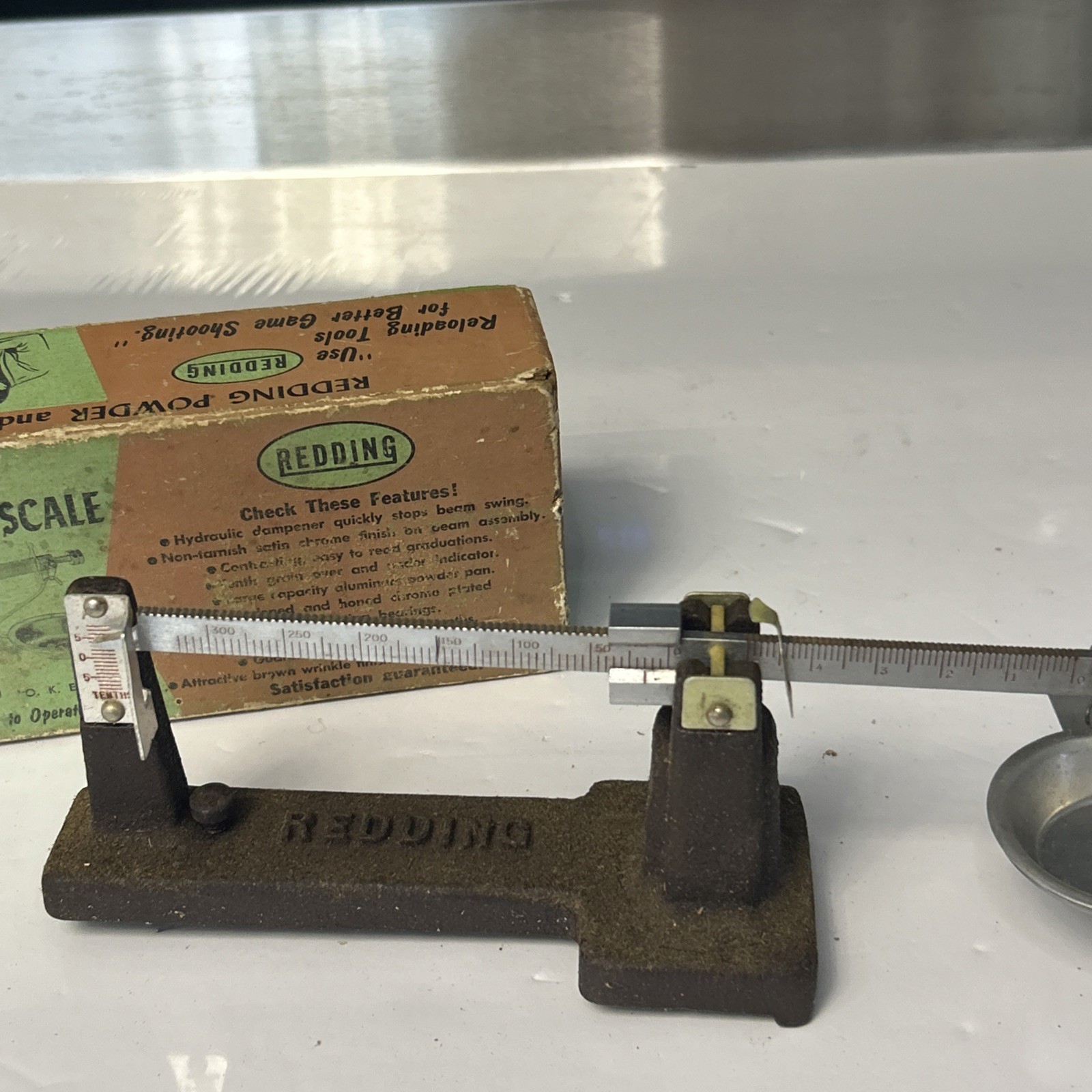 Vintage Redding Powder & Bullet Scale – Complete in Box –