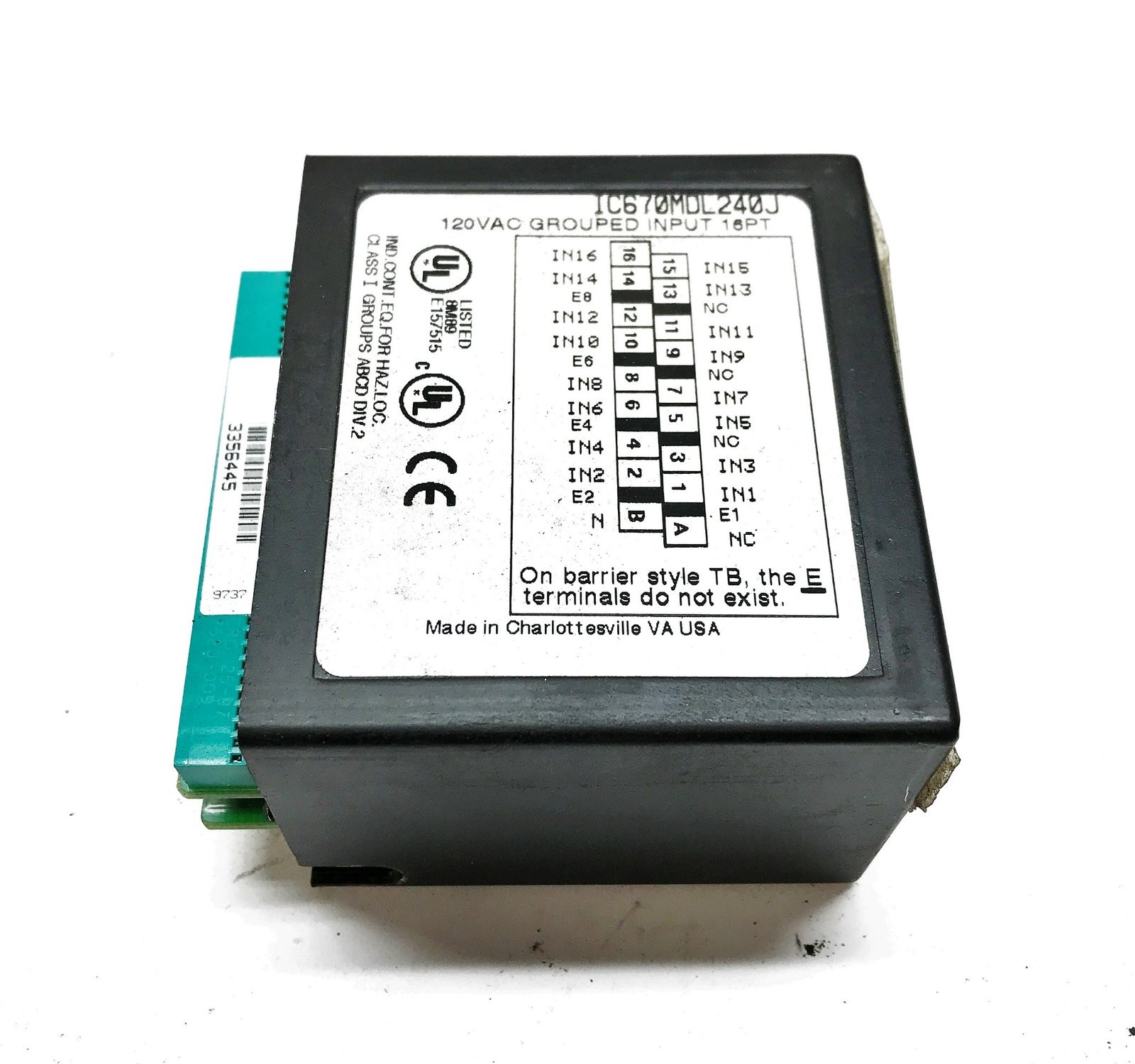 GE/Fanuc Input Module IC670MDL240J