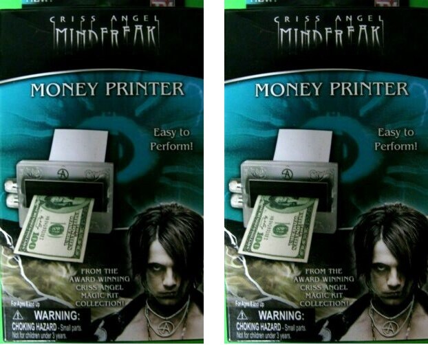 2 x Criss Angel Mind Freak Money Printer New