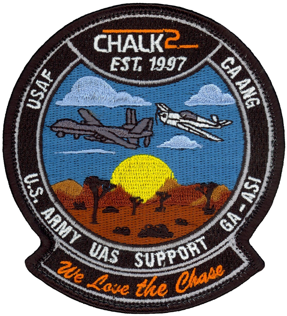 USAF  163rd ATTACK WING – CHALK 2 CHASE AIRCRAFT - CA ANG - PATCH