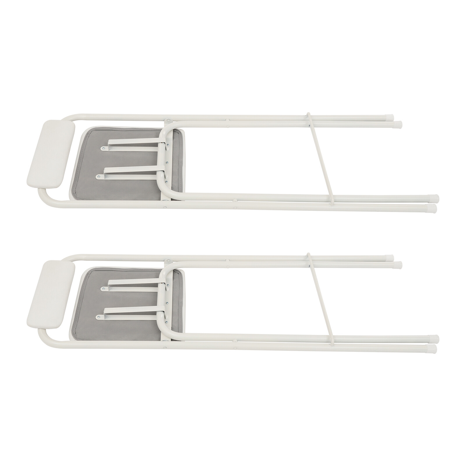 2PCS Modern Foldable Bar Chair, Tall Folding Chair, Portable Folding Stool White
