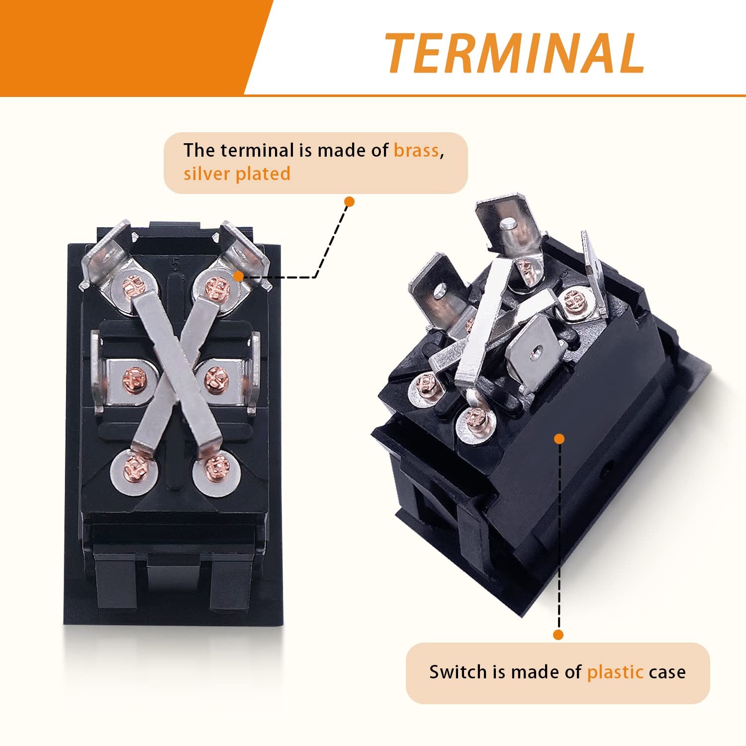 4 Pin DPDT Momentary RV Jack Switch DC12V Reverse Polarity Rocker Switch 20A ...