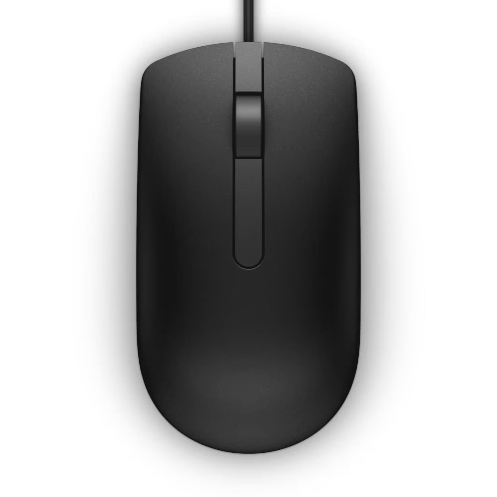 NEW Dell MS116-BK Black Basic USB Optical Mouse w/ Scroll Wheel | MS116t1-065K5F