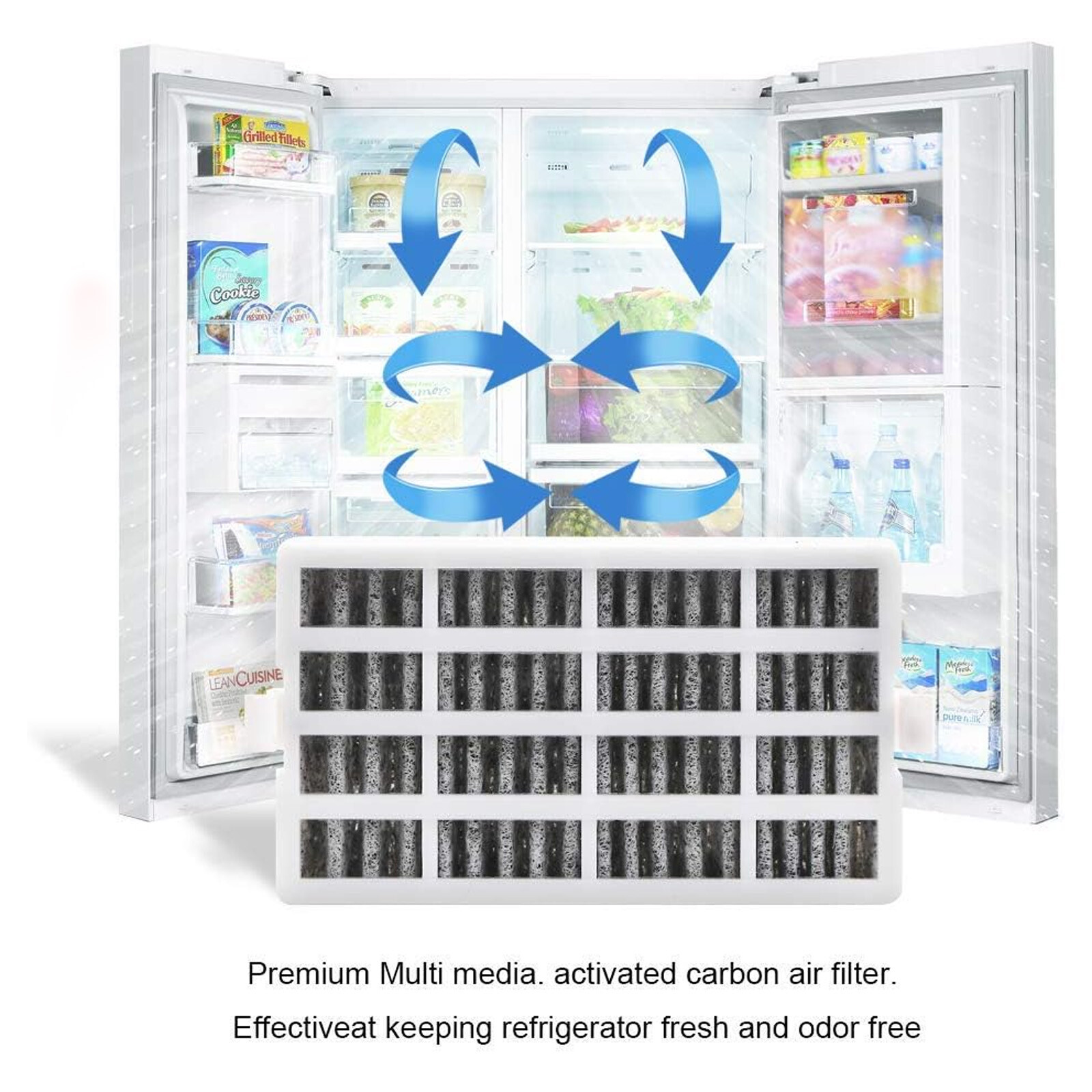 Air Filter For Whirlpool Refrigerator WRF560SEYM05 Fresh Flow Filter Replacement
