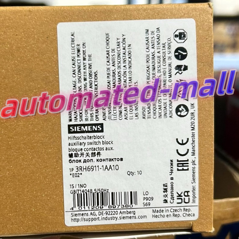 1 PC NEW SIEMENS Contactor auxiliary 3RH6911-1AA10   Fast delivery