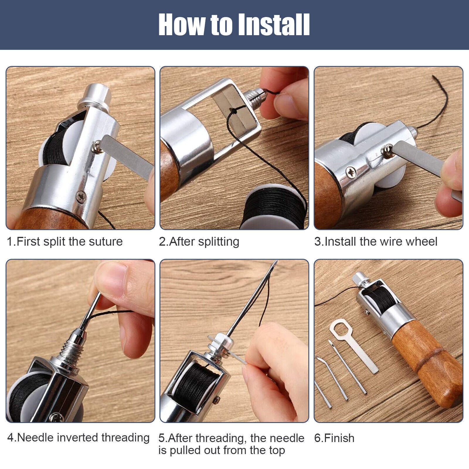 Protable Sewing Awl Needle Repair Tools for Leather Sail Canvas ooer