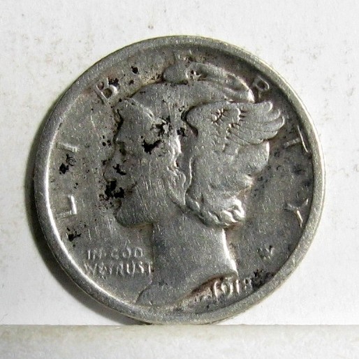 1918-P MERCURY DIME  VF+ Details. $1.75 eBay Shipping Combined up to $20 value