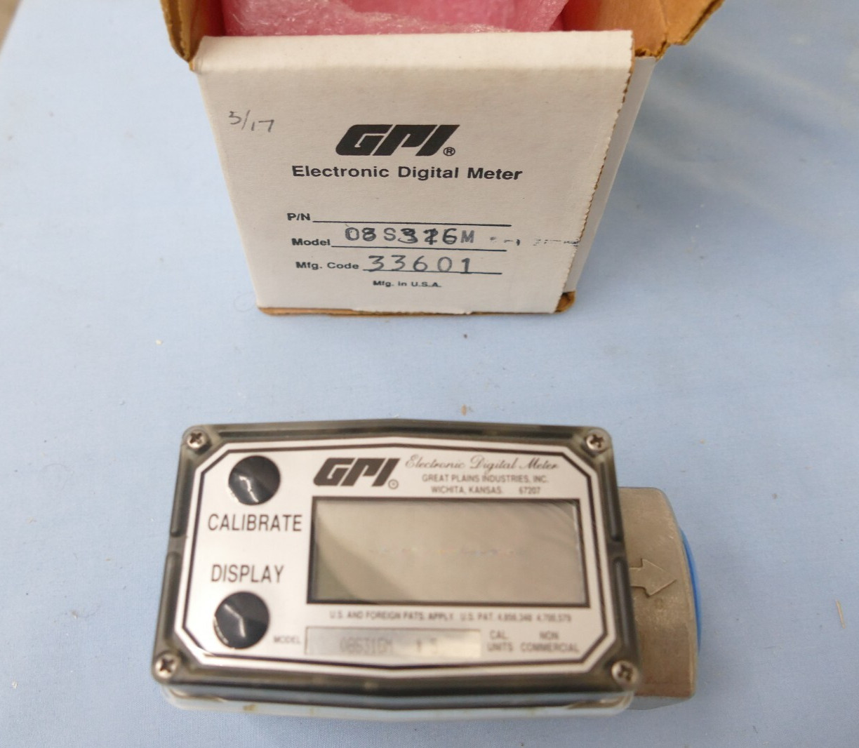 GPI Great Plains Industries 08S31GM Aluminum Digital Flow Meter 1" FNPT   (ESC)