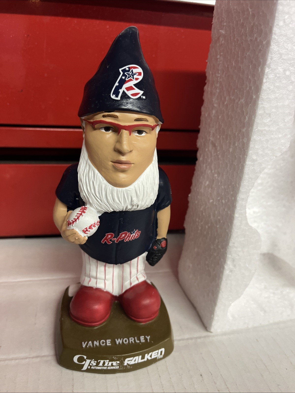 VANCE WORLEY READING FIGHTIN PHILS  2012 GARDEN GNOME SGA Not Bobblehead Boxed