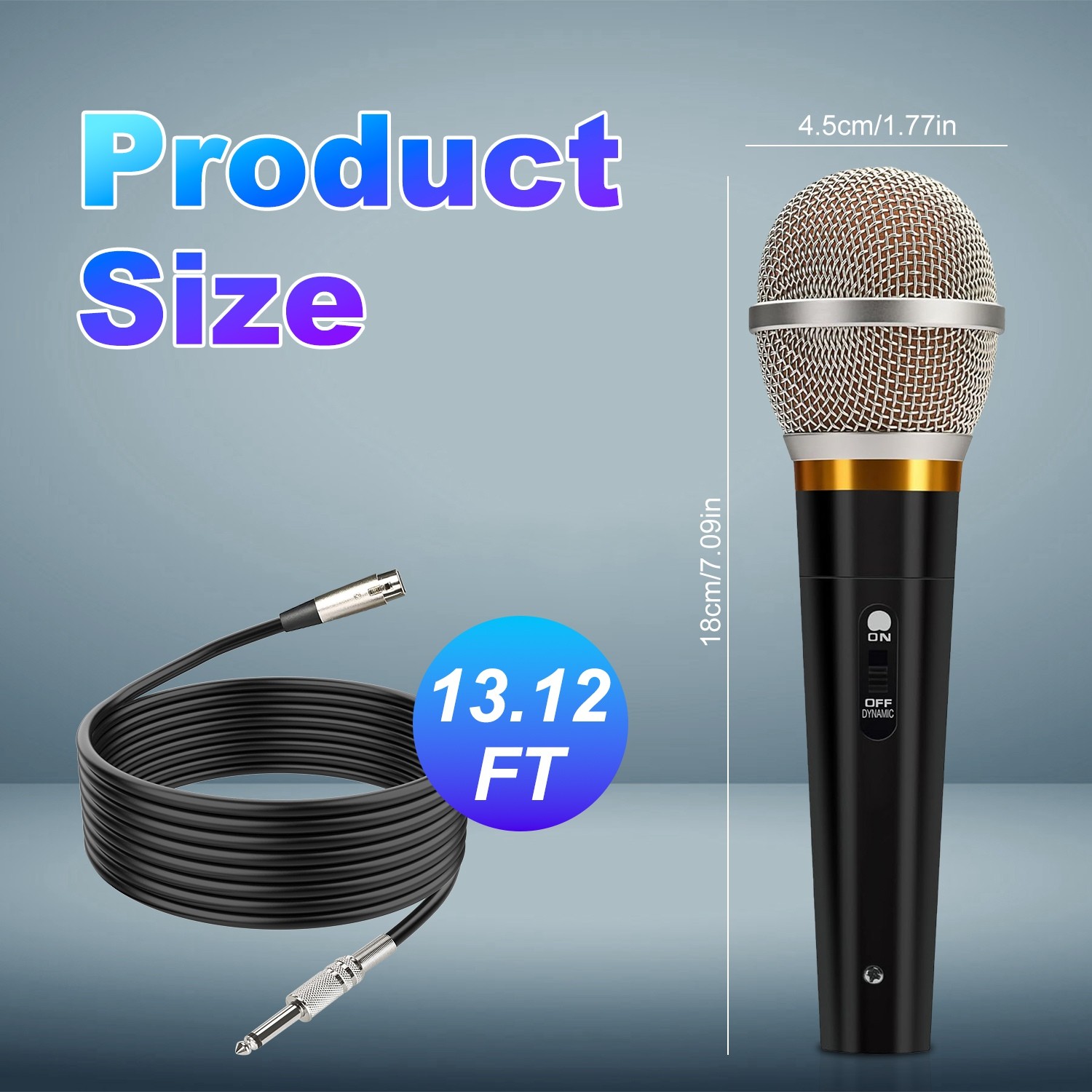 Handheld Dynamic Microphone Wired XLR Microphone Live Performance Singing Mic