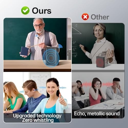 Voice Amplifier for Teachers with Wireless Lavalier Microphone, Zero Black