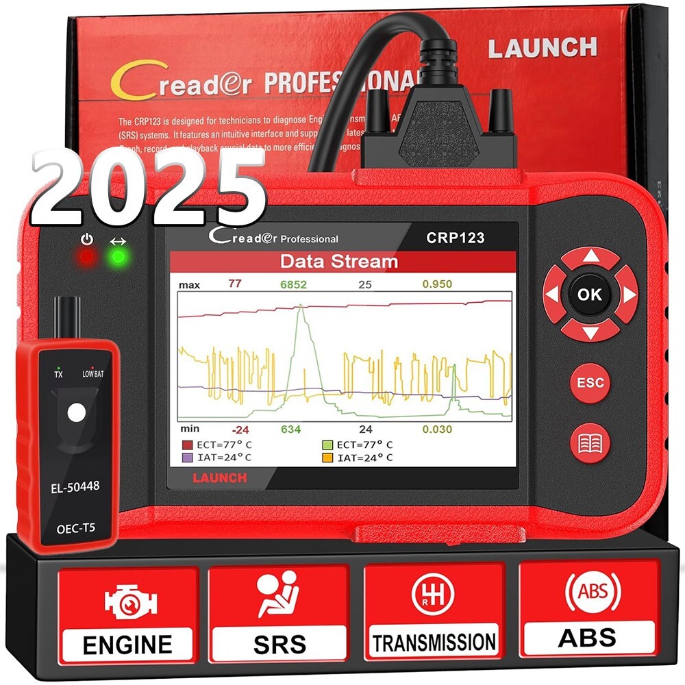 🔥2025 LAUNCH CRP123 OBD2 Scanner Engine ABS SRS SAS AT GEARBOX Diagnostic Tool
