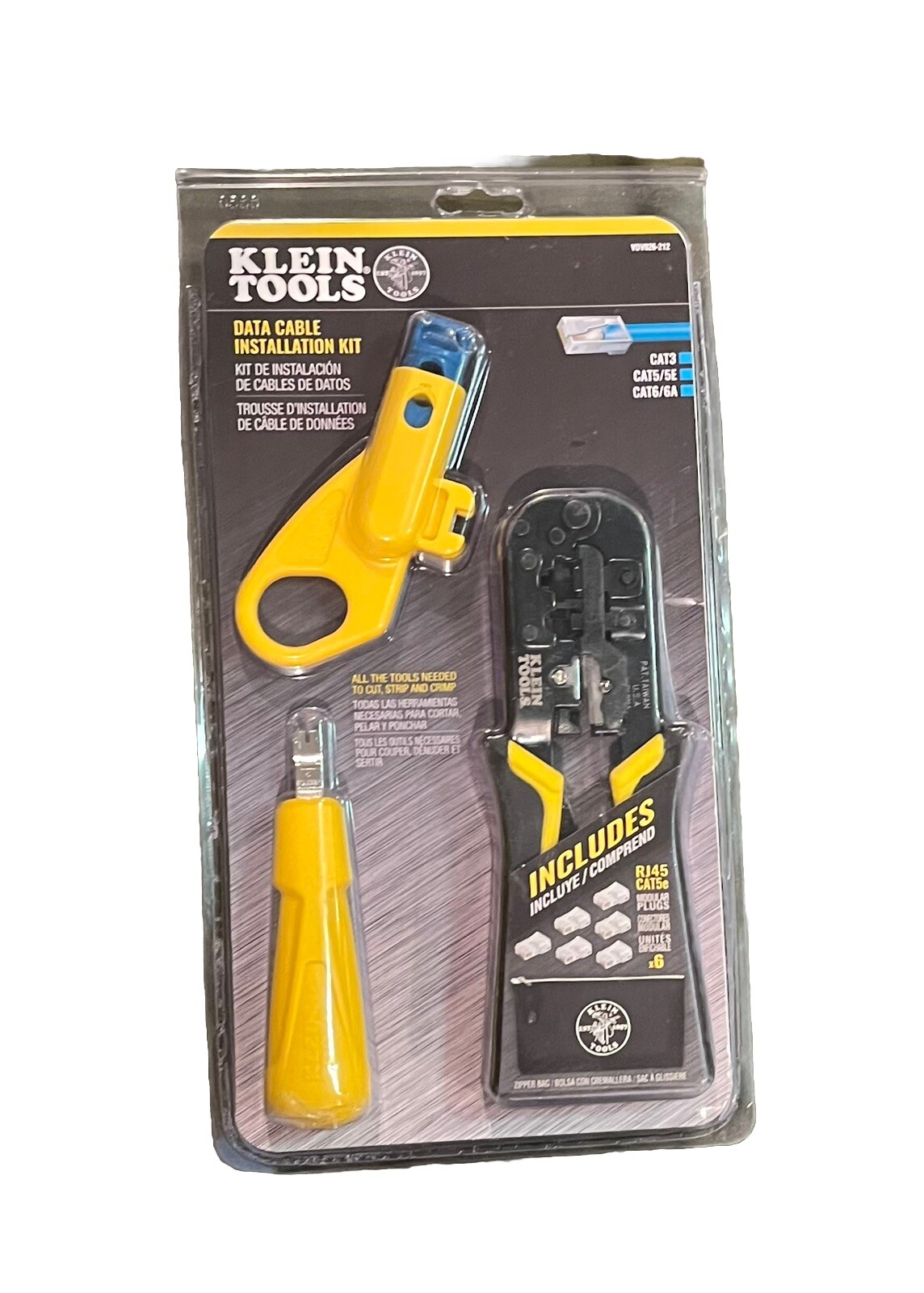 Klein Tools Data Cable Installation Kit With Zipper Pouch Model VDV026-212