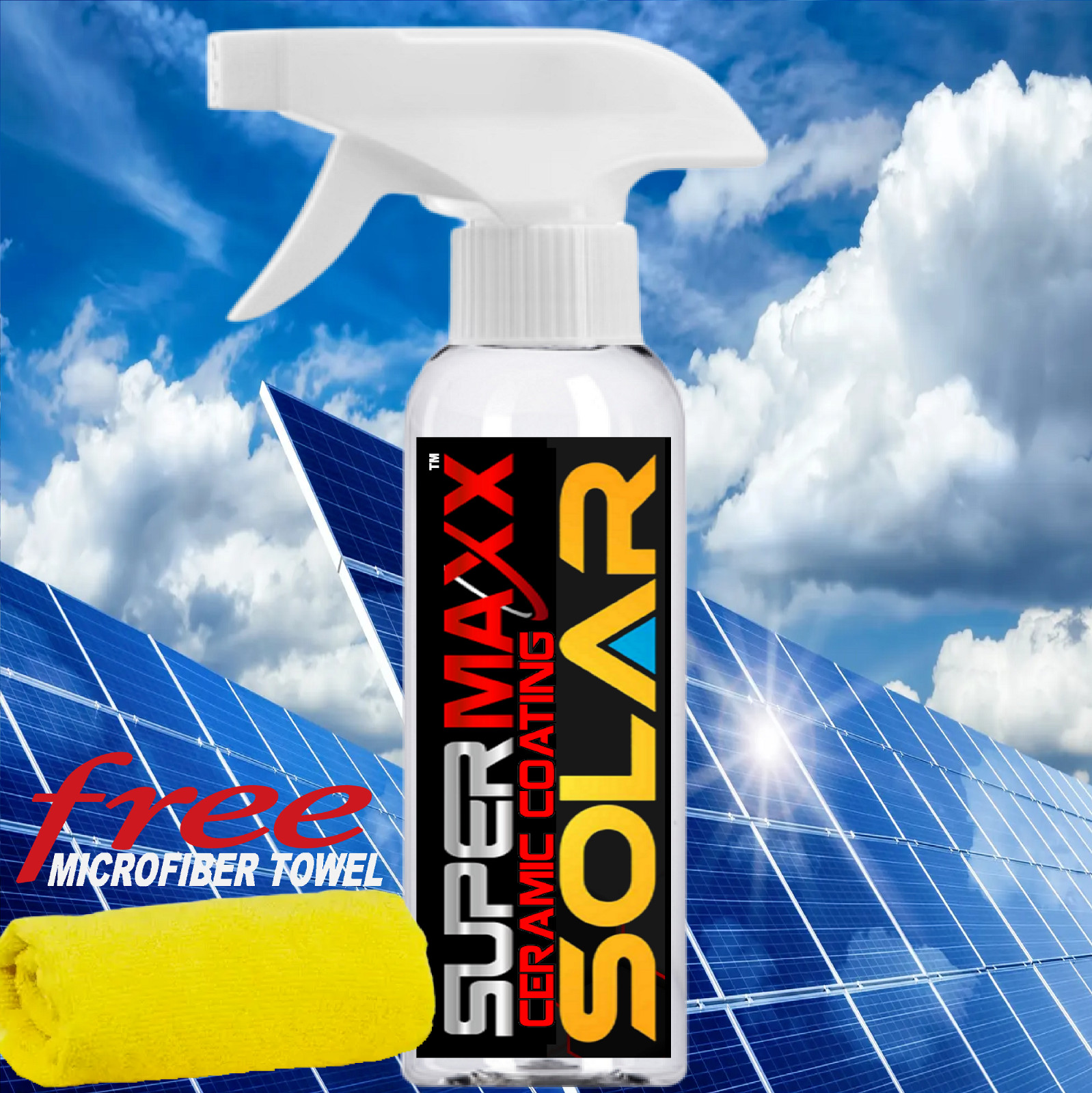 SOLAR PANEL KIT 2 YEAR ADVANCED TRICURE CERAMIC CLEAR COAT SPRAY PROTECTION