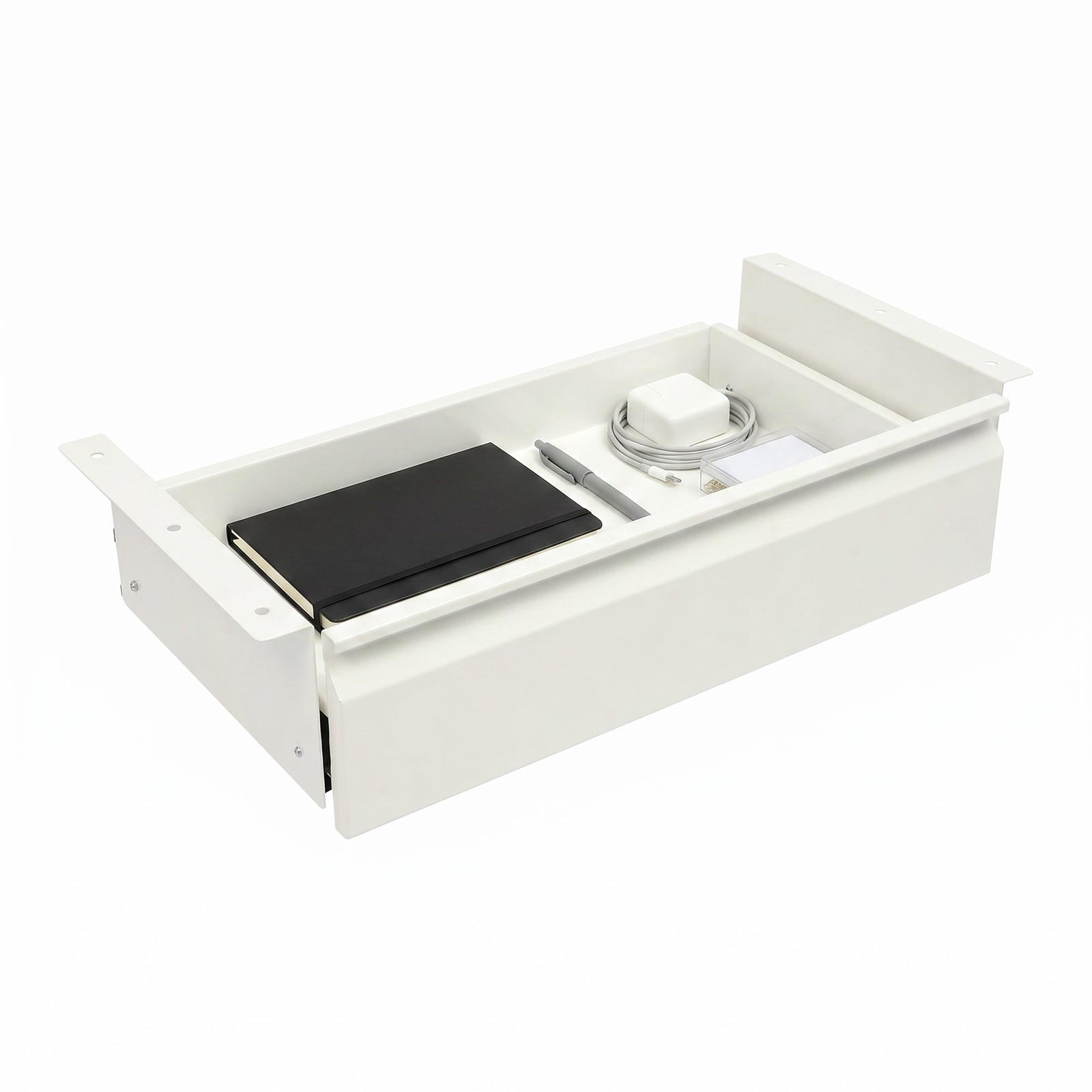 Under Desk Mounted Sliding Pull-out Drawer, Storage Organizer, Pull-out Drawer