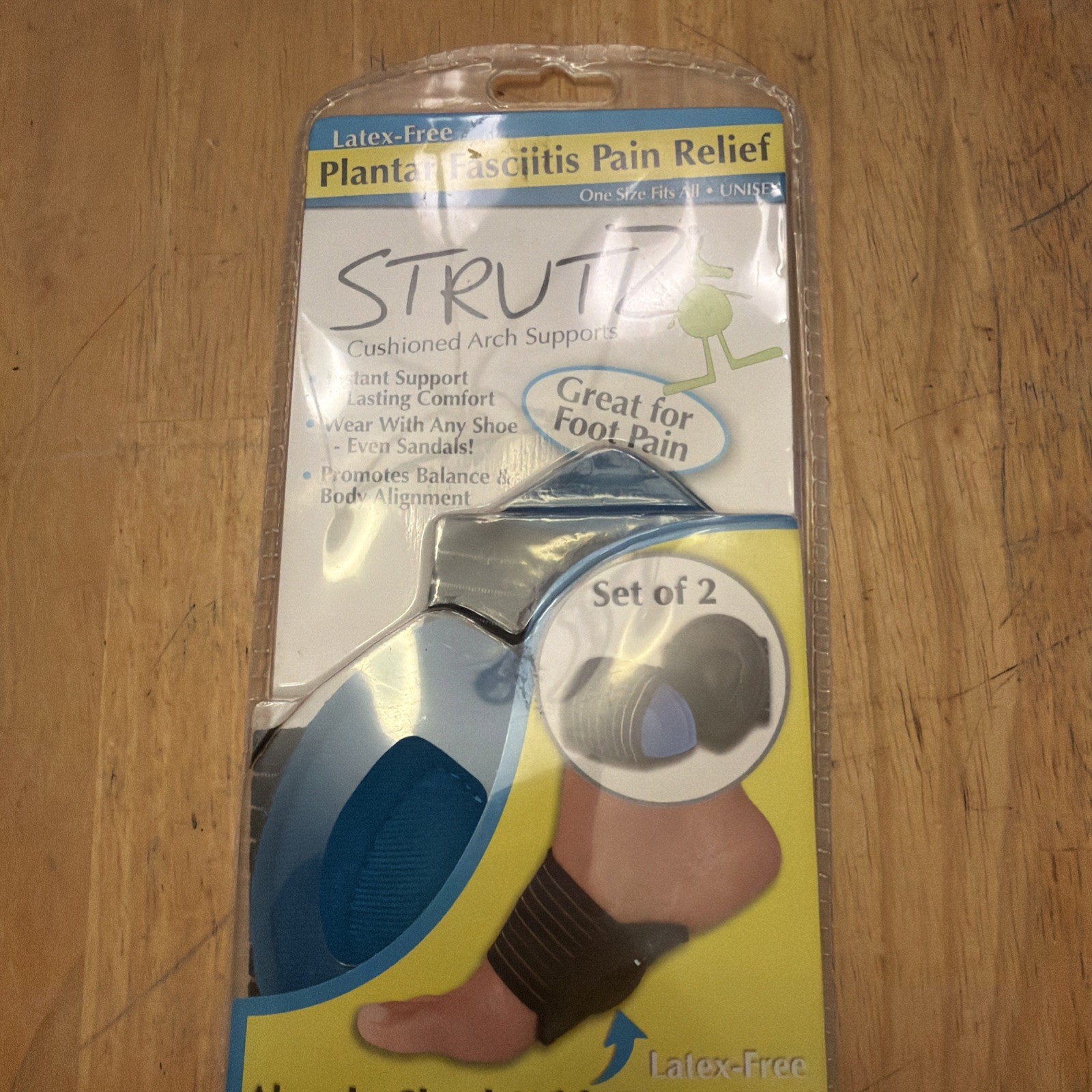 STRUTZ Cushioned Compression Foot and Arch Supports Set Of 2 Unisex