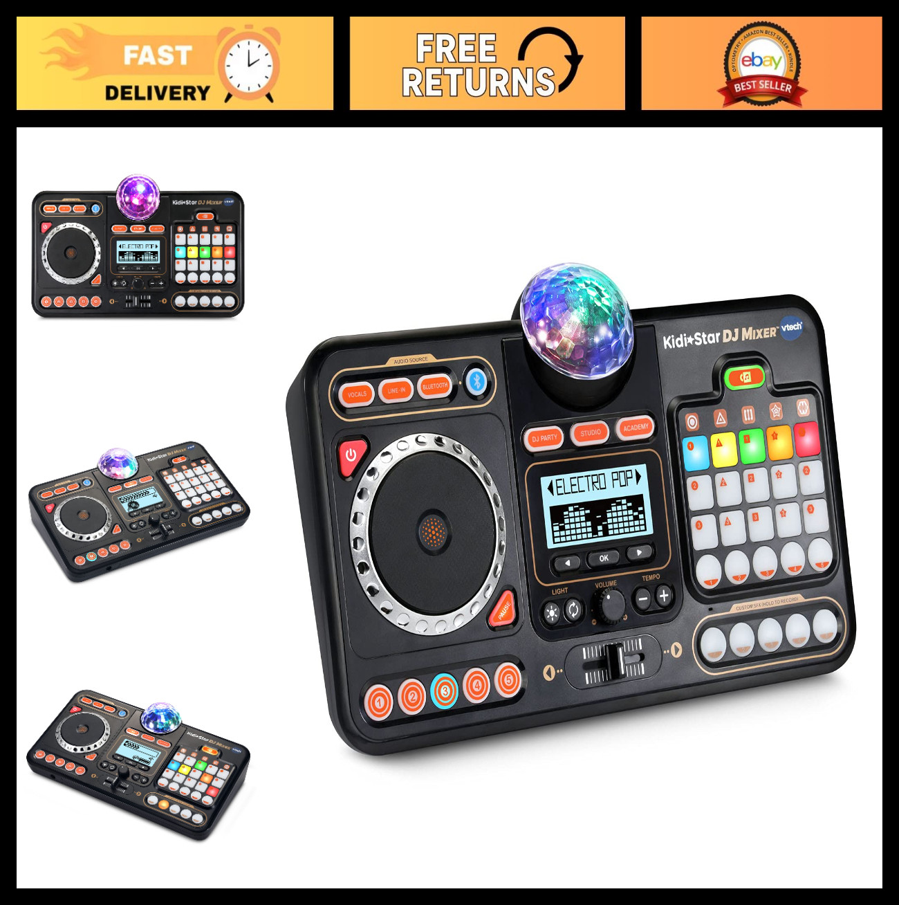 DJ Mixer for Kids - VTech Kidi Star, Music Mixing Toy, Lights & Sounds, Fun Gift