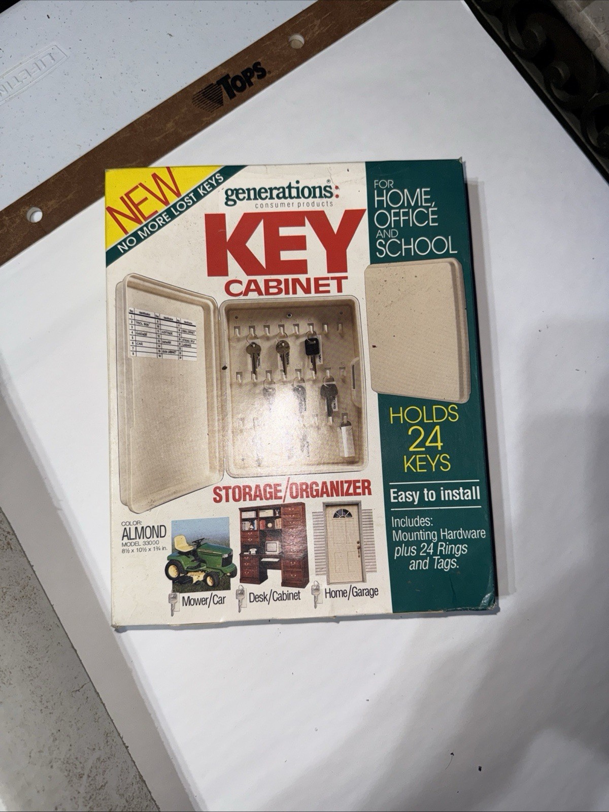 Key Cabinet Organizer – Wall Mount, Holds 24 Keys, Lightweight