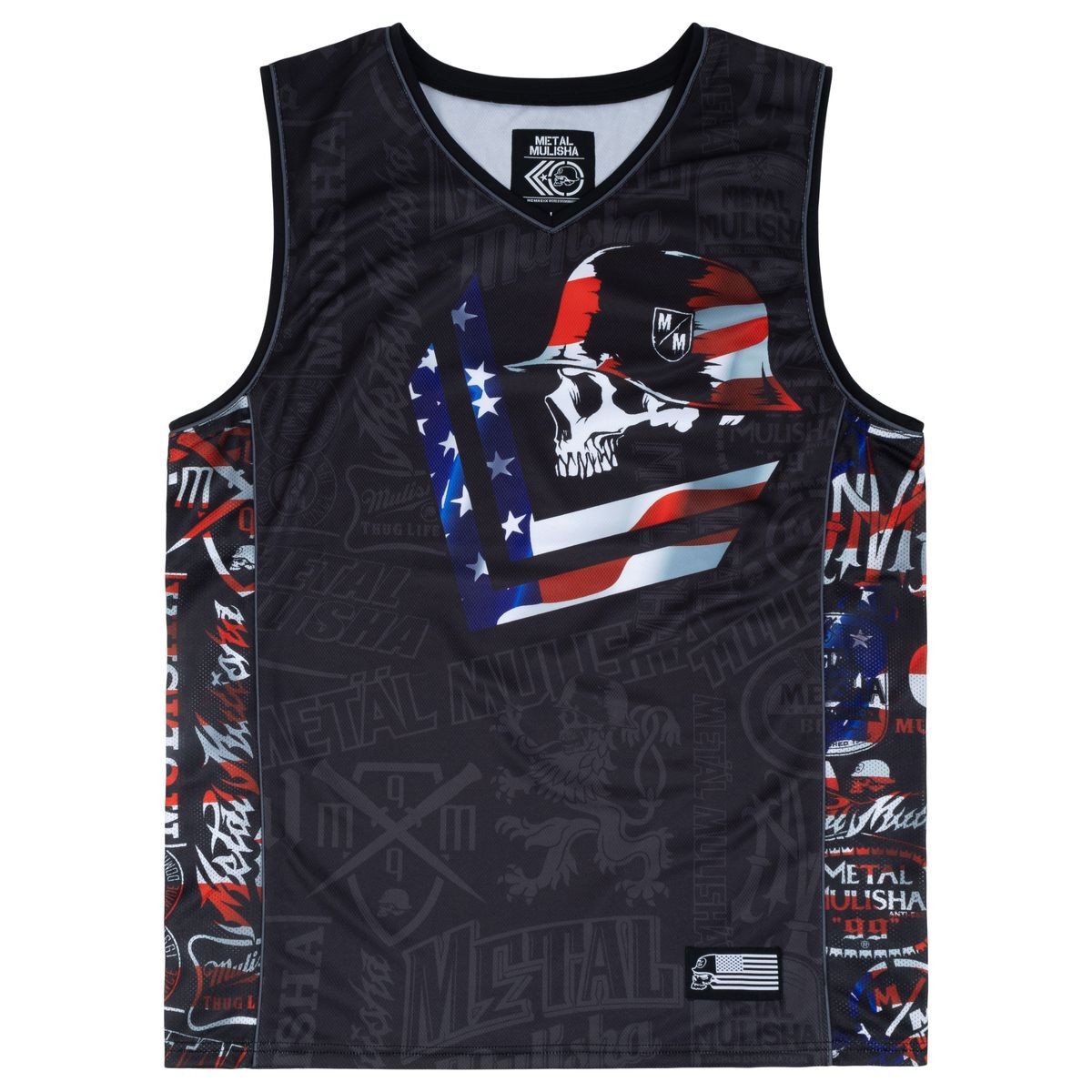 METAL MULISHA USA FLAG CHEVRON D-LUSH JERSEY TANK M L XL 2XL 3XL