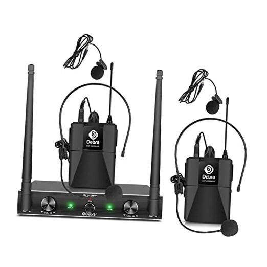 Audio AU200 Pro UHF 2 Channel Wireless Microphone System with 2 Bodypack