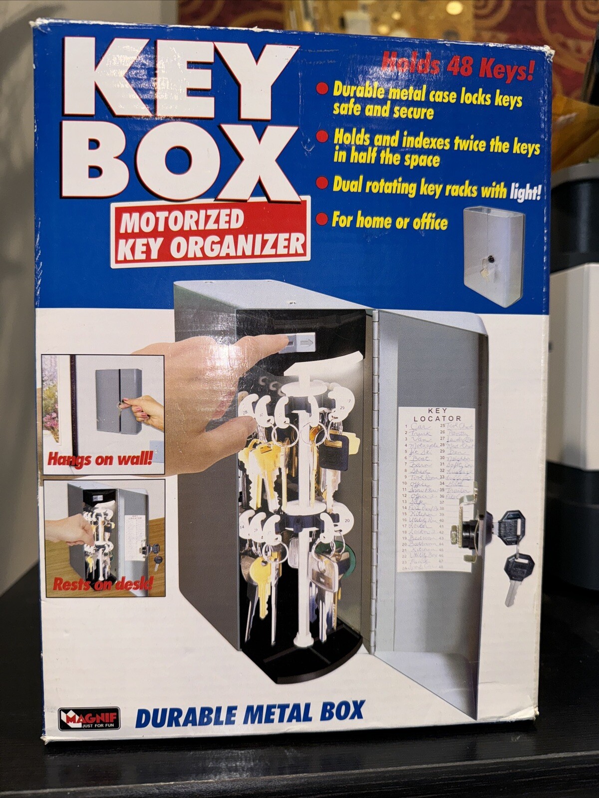 Key Box Motorized Key Organizer, Holds 48 Keys # 4210 Magnif office fleet sturdy