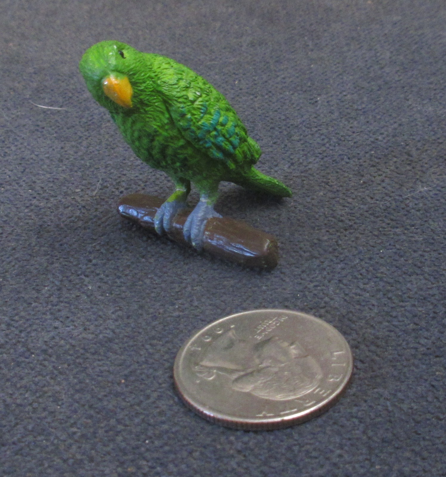 Safari Ltd GREEN PARROT Animal Figure - 1¼" long, 1½" tall