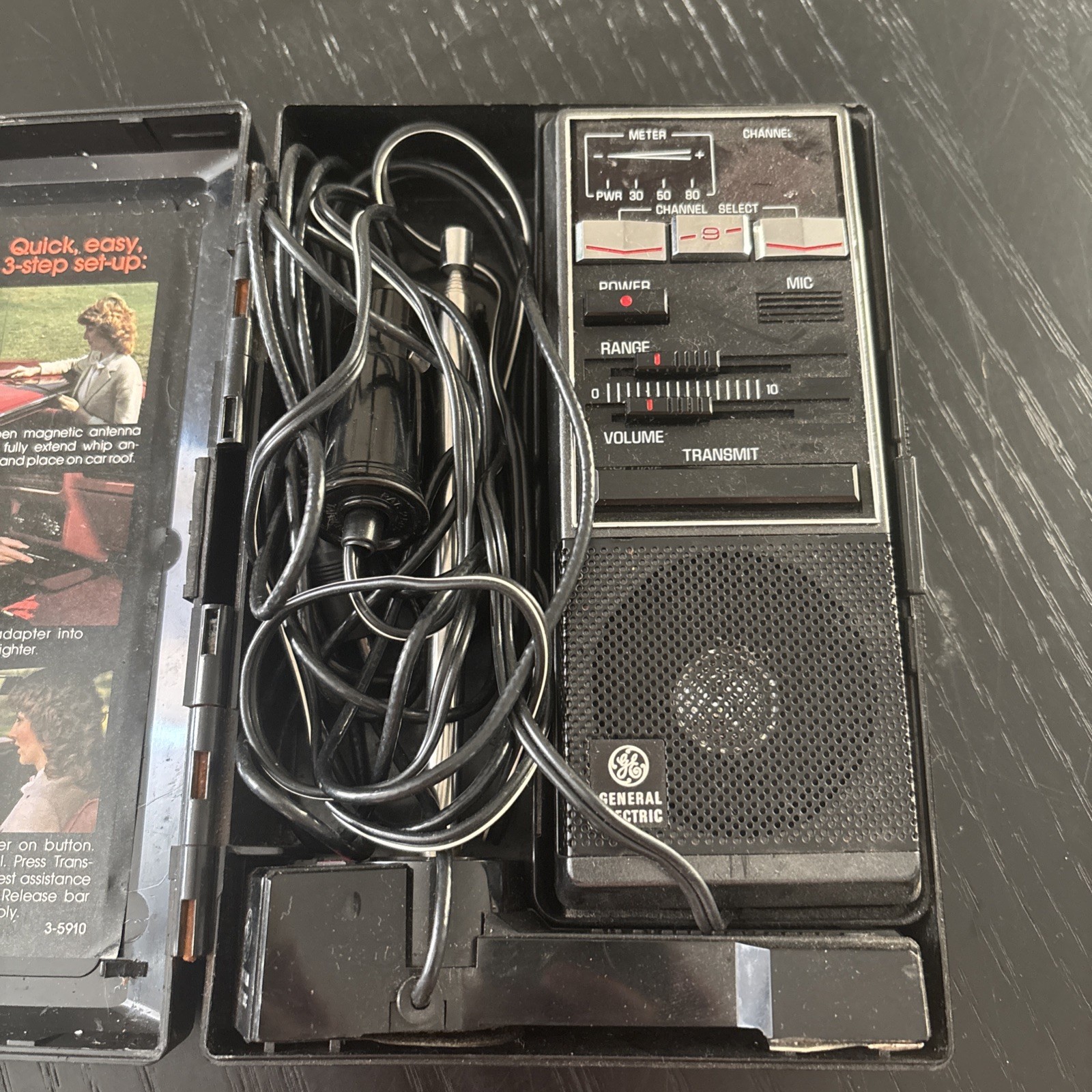 General Electric HELP – two full power channel 2 way emergency/info CB radio