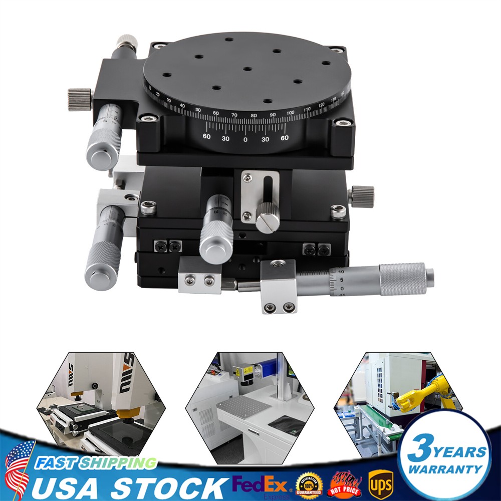 Manual X Y Z R Micrometer Adjust Bearing Table Standard Linear Positioning Stage