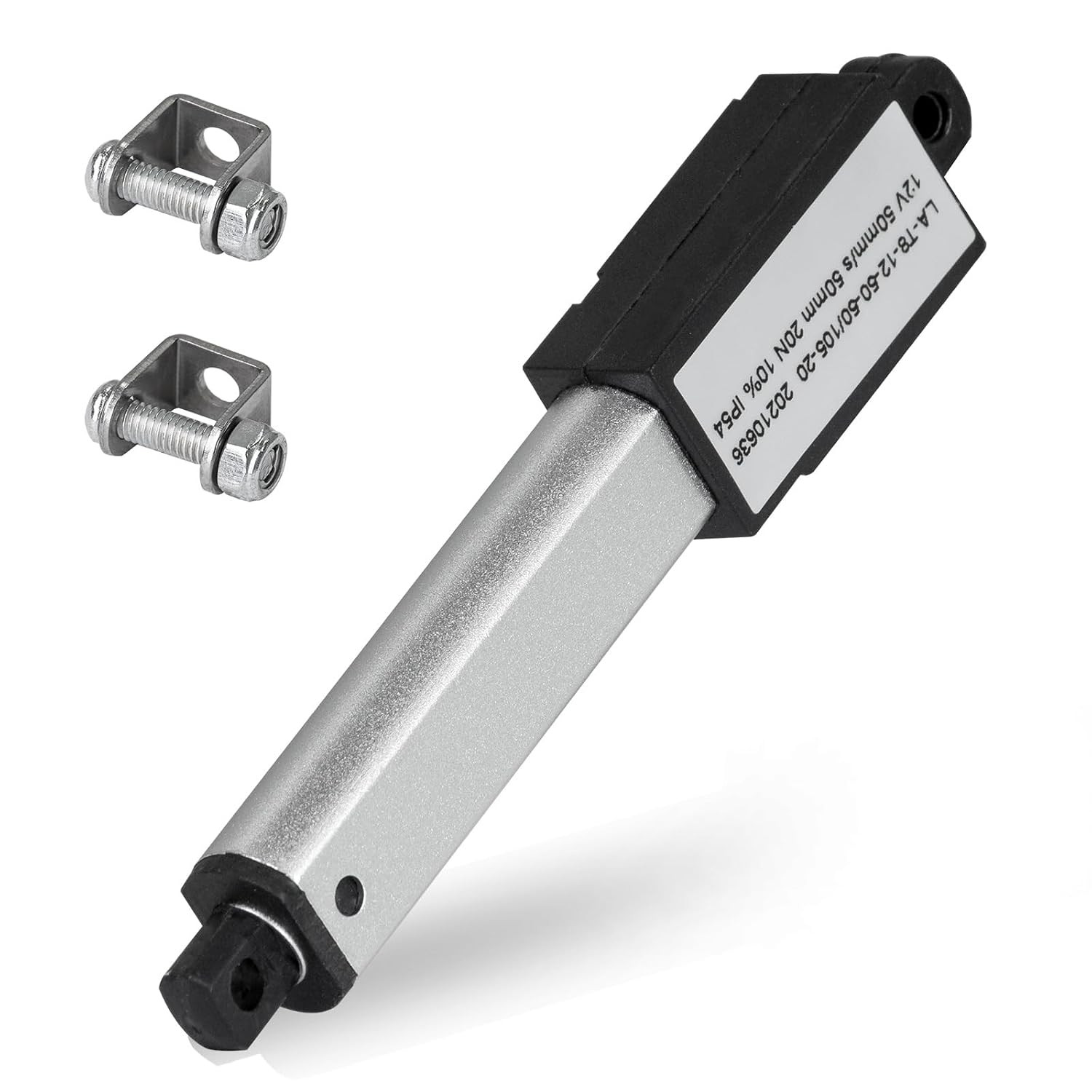 Mini Electric Linear Actuator Stroke 2"–Force 4.5 Lbs–12V | High-Speed 1.97"/Sec
