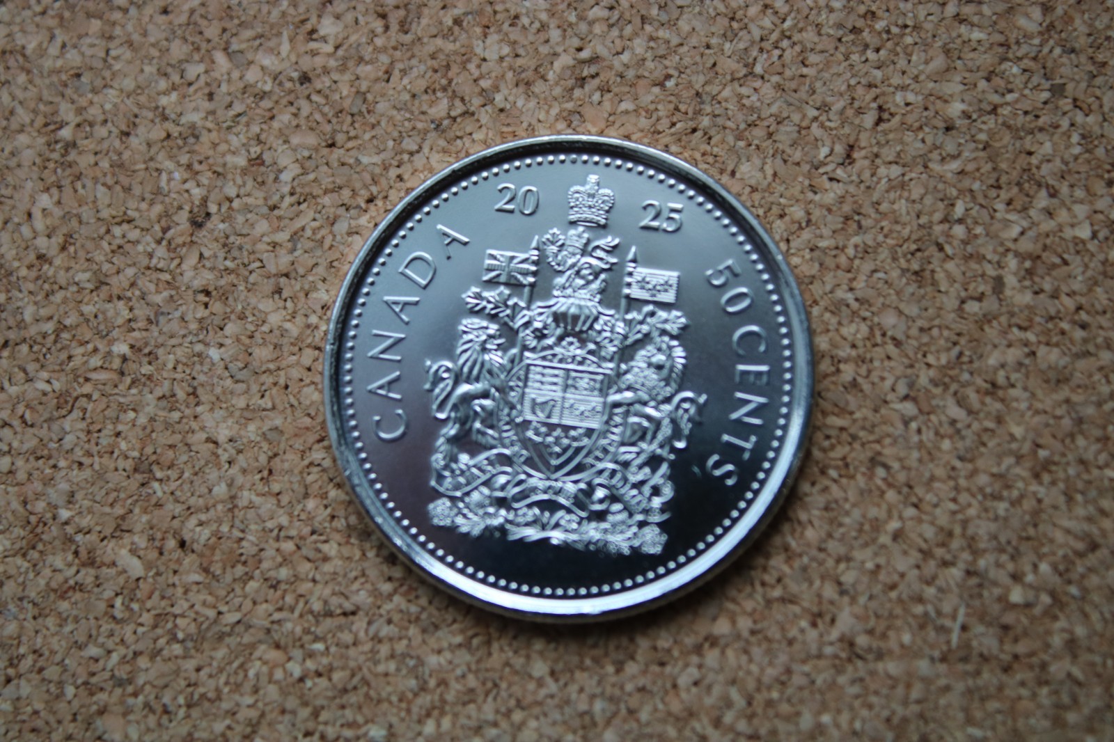 2025 Canada Half Dollar Fifty Cents Coin. Mint UNC King Charles 50 Cents 50c